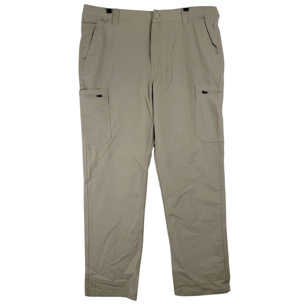 Wrangler Regular Fit Cargo Pants Mens 38x32 Tan Performance Stretch Tactical